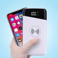 

Ultra slim iq wireless power bank 10000mah with two USB output two input