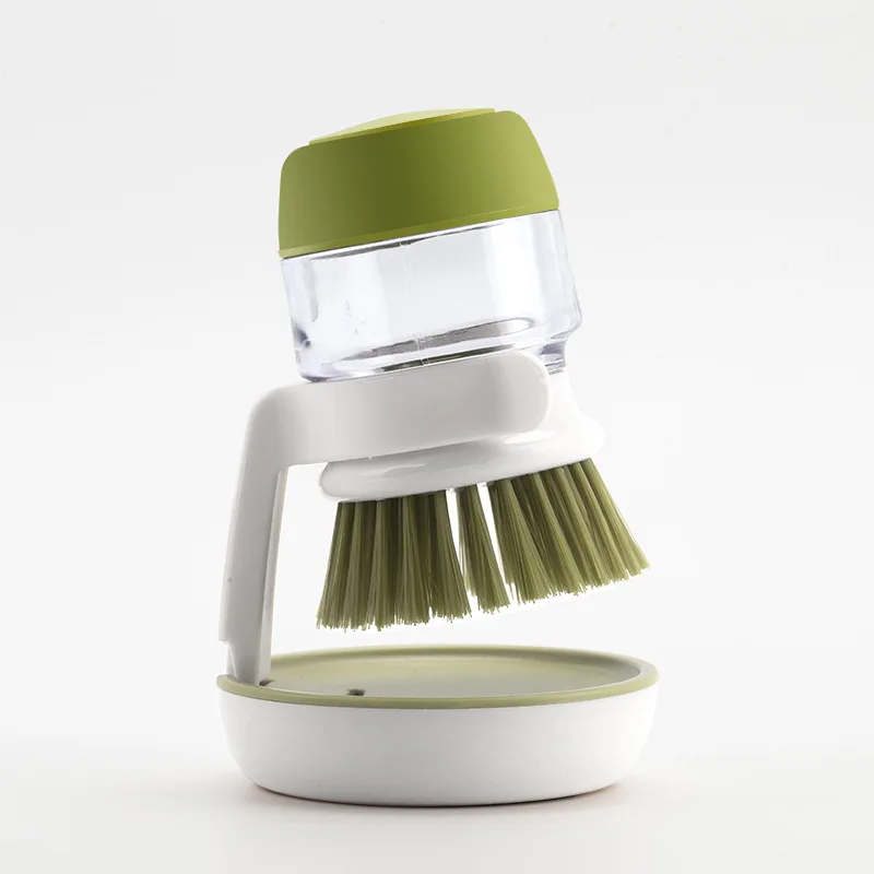 

Portable Mini Kitchen Cleaning Brush Wash Pot Kitchen Tools Plastic Handiness Dish Brush, Green