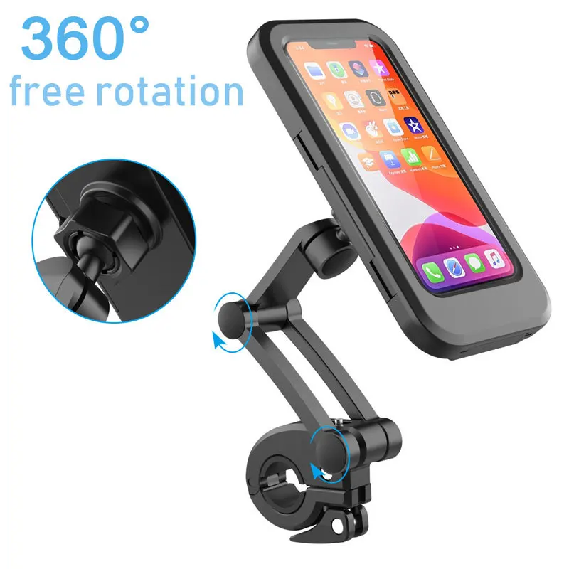 

5.5 Inch Bicycle Riding Phone Case Stand For iPhone 6.5 Inch Waterproof Phone Case, Black,white,blue,red