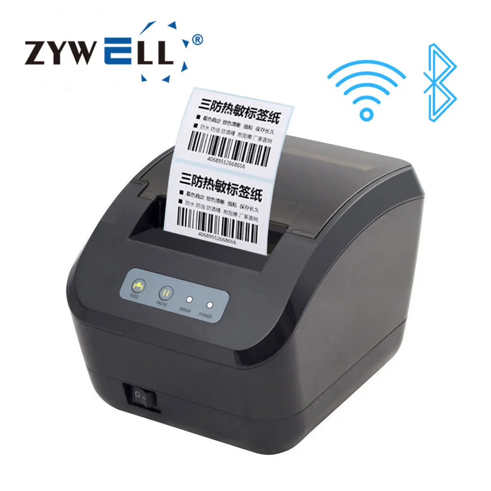 

3inch barcode sticker printer ZYWELL inkless label printer ZY609 impresora 80mm thermal printer