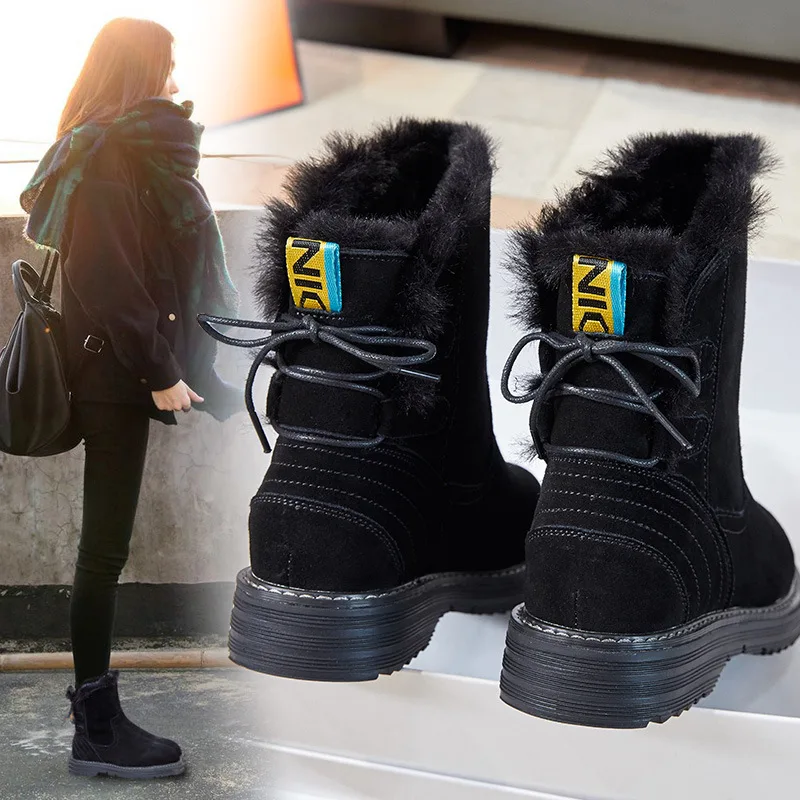 

2020 hot sale autumn and winter warm all-match short Matte cotton boots street fashion women winter snow boots, Black,apricot,khaki,camel
