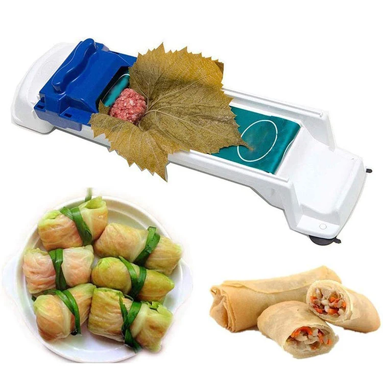 

Best Selling Products Kitchen Accessories Set Creative Design Vegetable Tools Plastic Durable Meat Roller Sushi Machine, Blue white