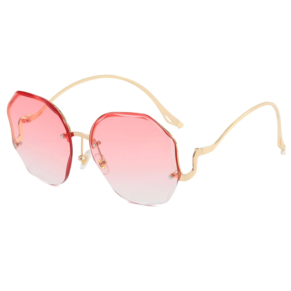 

Superhot Eyewear 28661 Fashion 2023 Gradient Women Diamond Cut Lenses Tinted Rimless Shades Sunglasses
