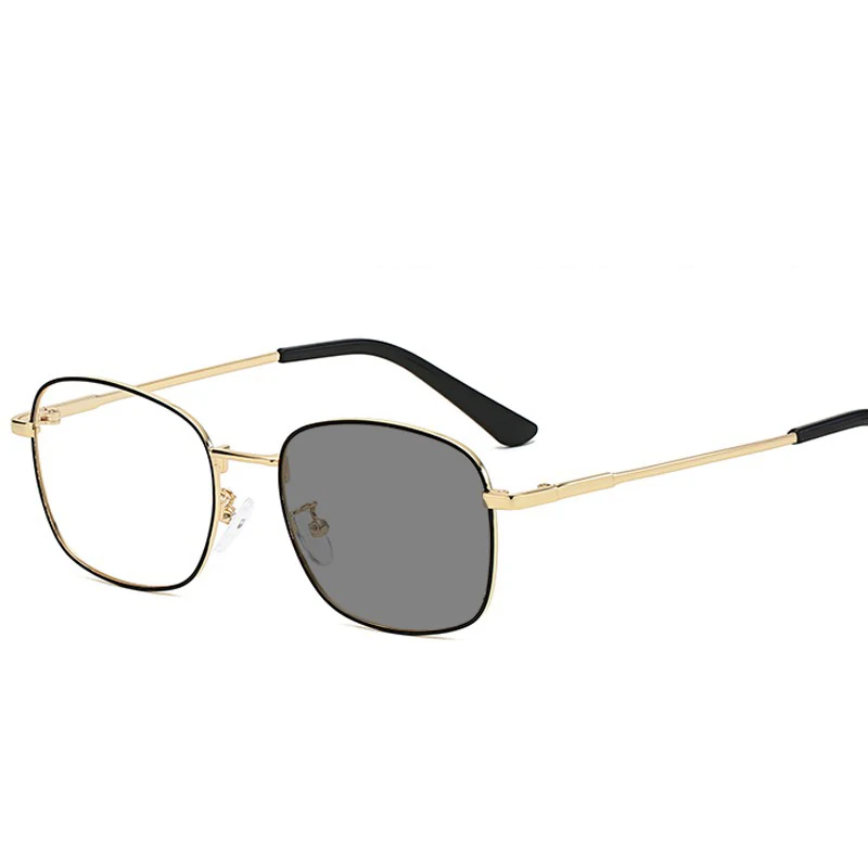 

Fashion Retro Square Frame Anti-Blue Light Glasses Photochromic Glasses Color Changing Glasses