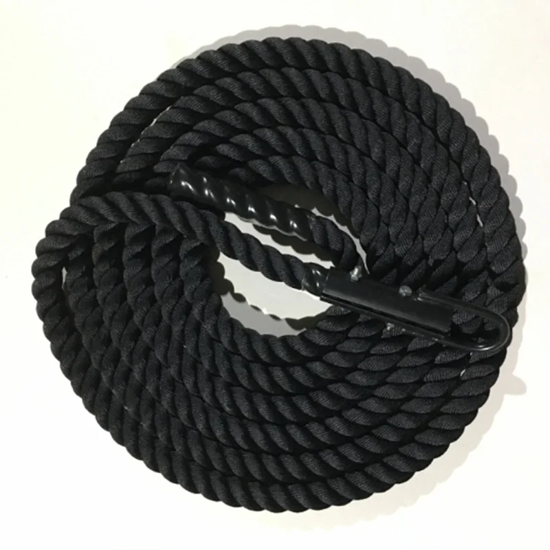 

High Quality Exercise Heavy Fitness Climbing 9m 50mm Jumping Exercise Workout Equipment Battle Rope For Sale, Black