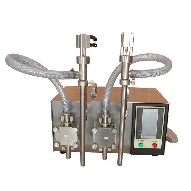 Two Heads Tabletop Gear Pump Liquid Filling Machine Buy Filling
