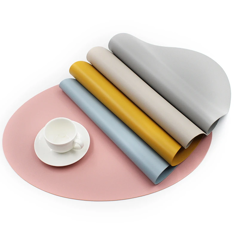

Square Western Mat Placemats PU Leather Tablemats for Dining Table