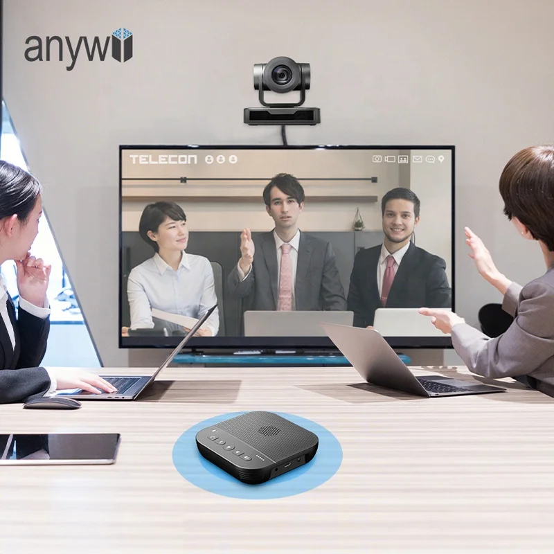 

Anywii wireless bt speakerphone conference microphone speaker audio conferencing 10x ptz camera video conference room units