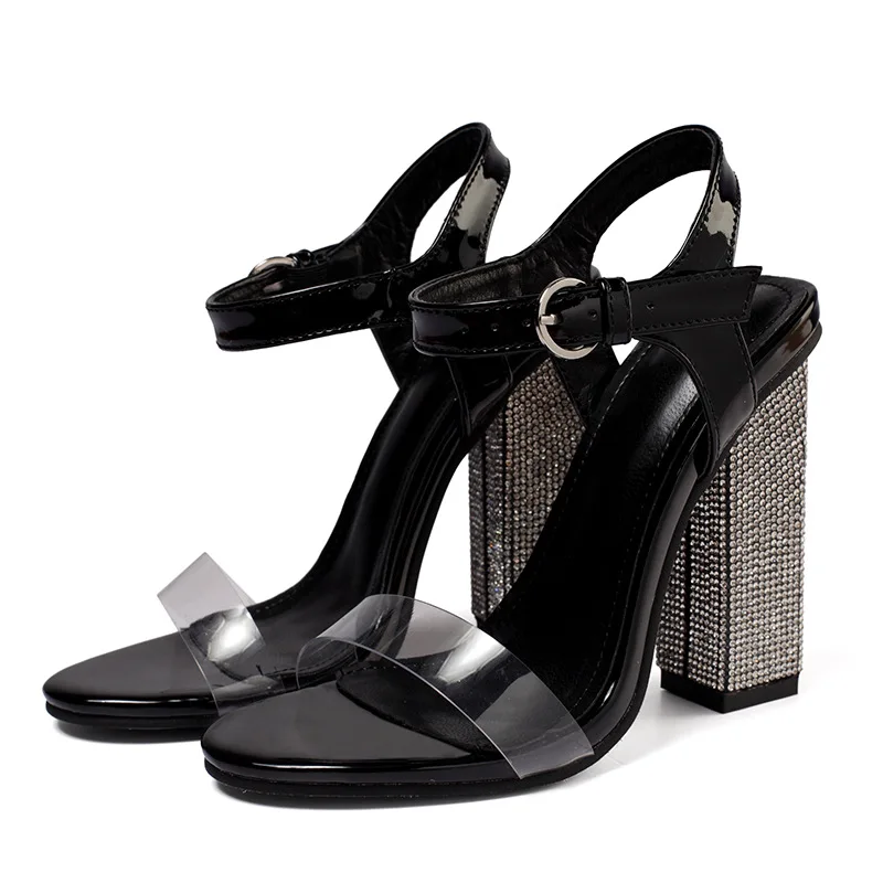

2021 shimmering diamond high heels for women