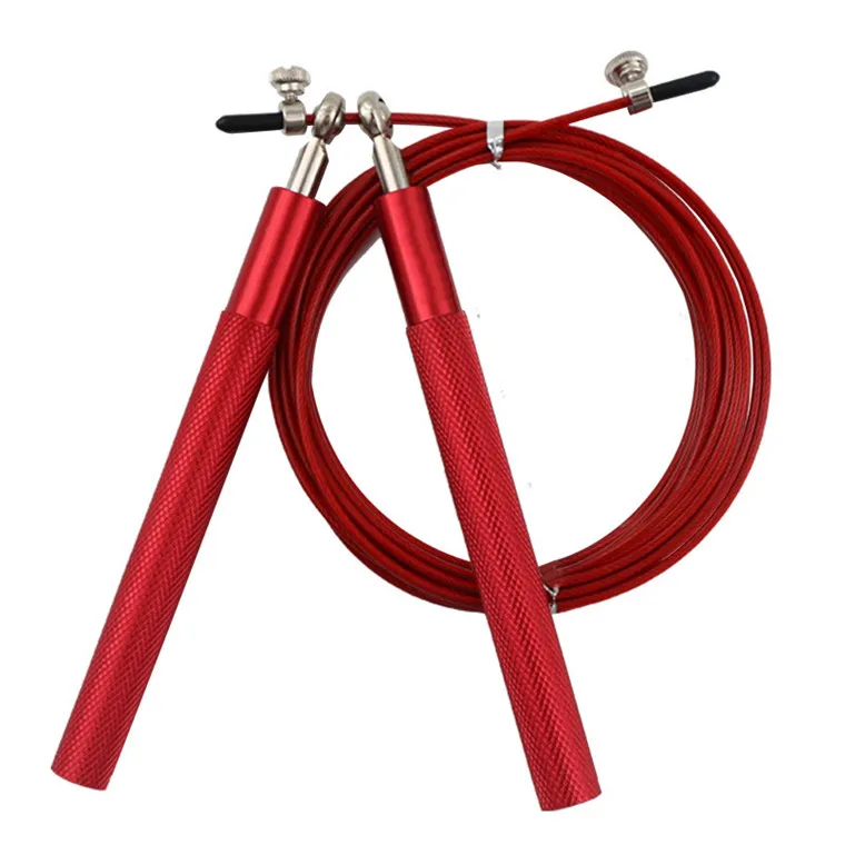 

Joywayne ropa dep new design PVC cord custom skipping speed jump rope with private logo fitness Accessories steel wire jump rope, Blue/red/green/black