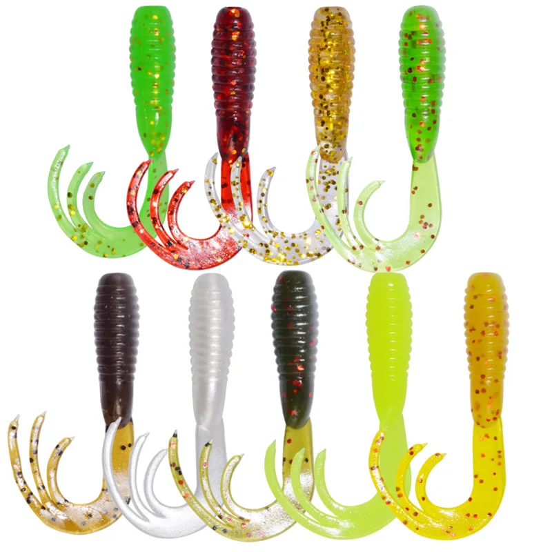 

Chinese Fishing Lures 38mm 0.7g 50pcs Soft Body Bait Fishing Lures Artificial Jig Fishing Lure Soft Bait, 9 colors