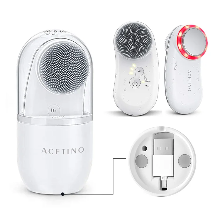 

Ultrasonic Mini Portable Rechargeable Face brush Private Label Waterproof Sonic Electric Silicone Facial Cleansing Brush