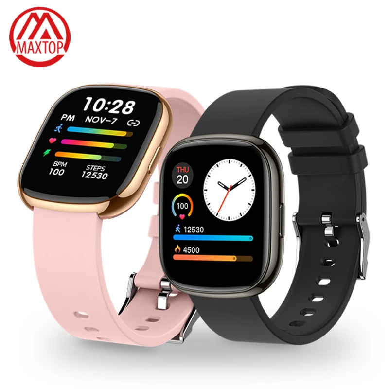 

Maxtop Low Price Buy Unique Private Label Alibaba Magnetic Charger Smart Watch With Leather Strap, Customized colors