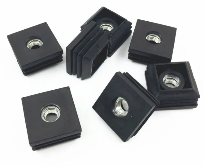 M6 M8 Furniture Pp Pe Plastic Pipe End Cap Screw Nut Tube Plug Caster