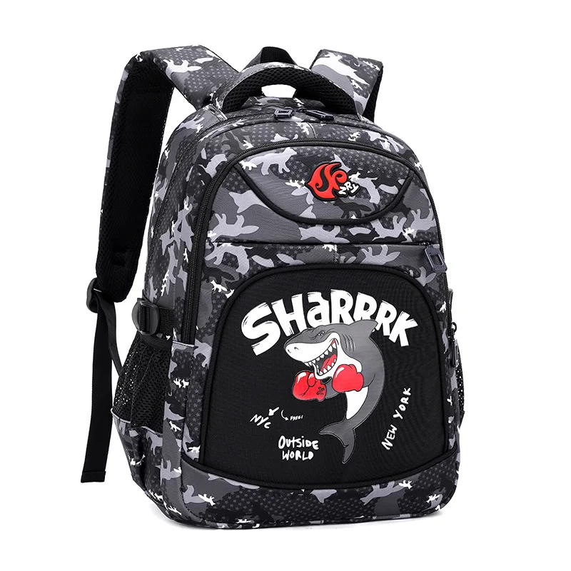 

Customized Student Backpack Water Resistant Nylon Durable Camo Cool Cartoon Boys Teen Backpacks Bagpack School Bag Backpack, Black