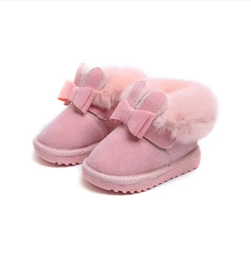 

New Winter Snow Boots For Children Girls With Soft Ankle Boots, Pink/red/black