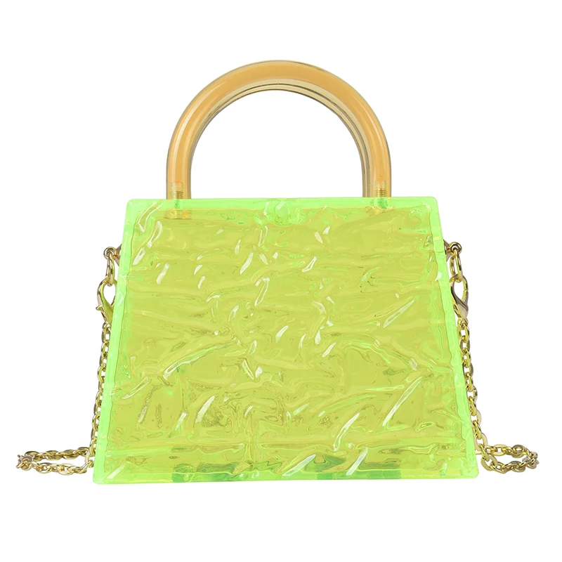

New acrylic transparent handbag neoprene crossbody bag, 9 colors
