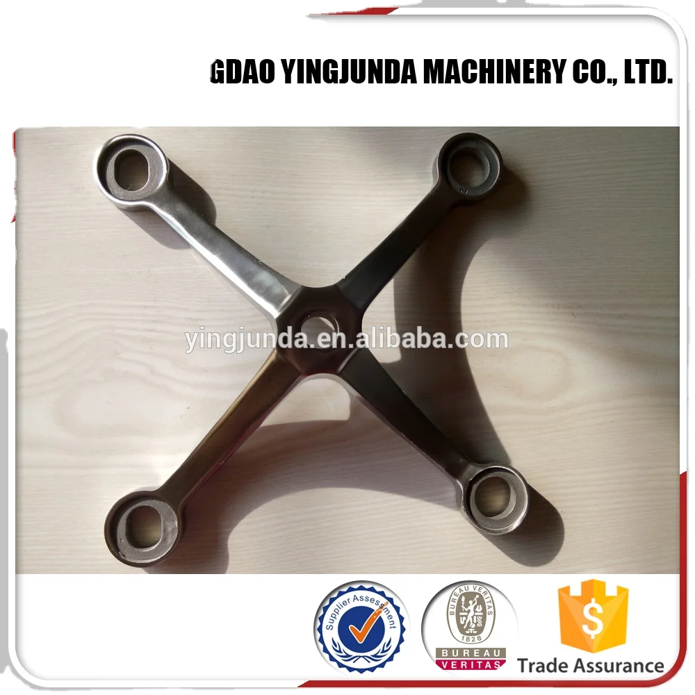 
Low MOQ heavy duty glass spider 4 arms fitting 