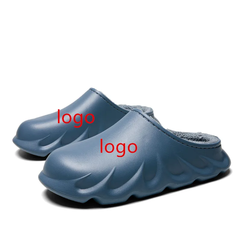 

Factory Wholesale Men's Custom Fur Yeezy Slides Warm Designer Slippers Winter Yeezy Slides With Fur, 4kinds