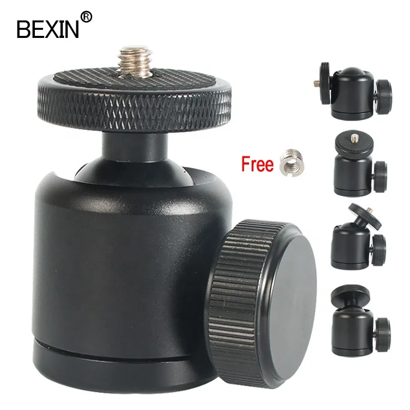 
BEXIN dslr camera flash stand 360 degree swivel small mini tripod ball head mount with 1/4 screw for video camera tripod monopod 