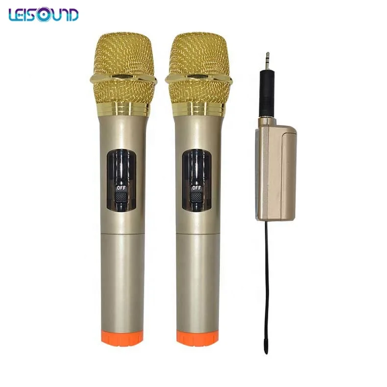 

UHF VHF universal wireless microphone for karaoke KTV home karaoke DJ, Black, gold, white,grey