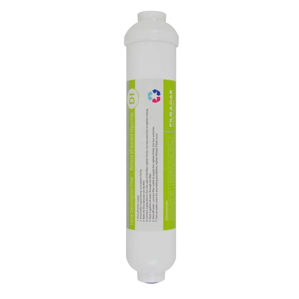 Inline Deionization(di) Water Filter 10" X 2" For Under Sink Reverse