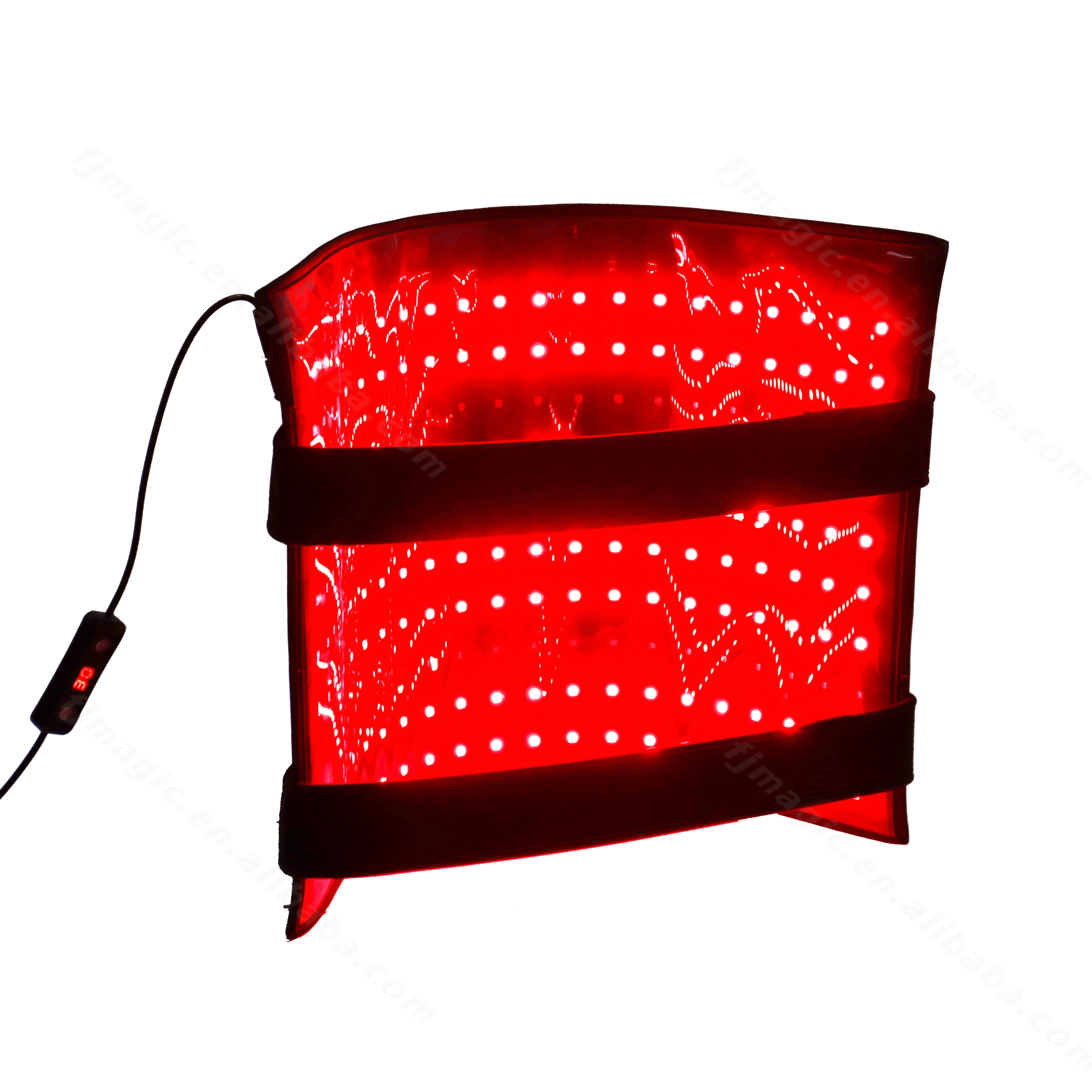 

wholesale Hot Sale 660nm 850nm LED Belt Red Light Therapy Weight Loss Infrared Red Light Body Pad Wrap Belt for Pain Relief, Black