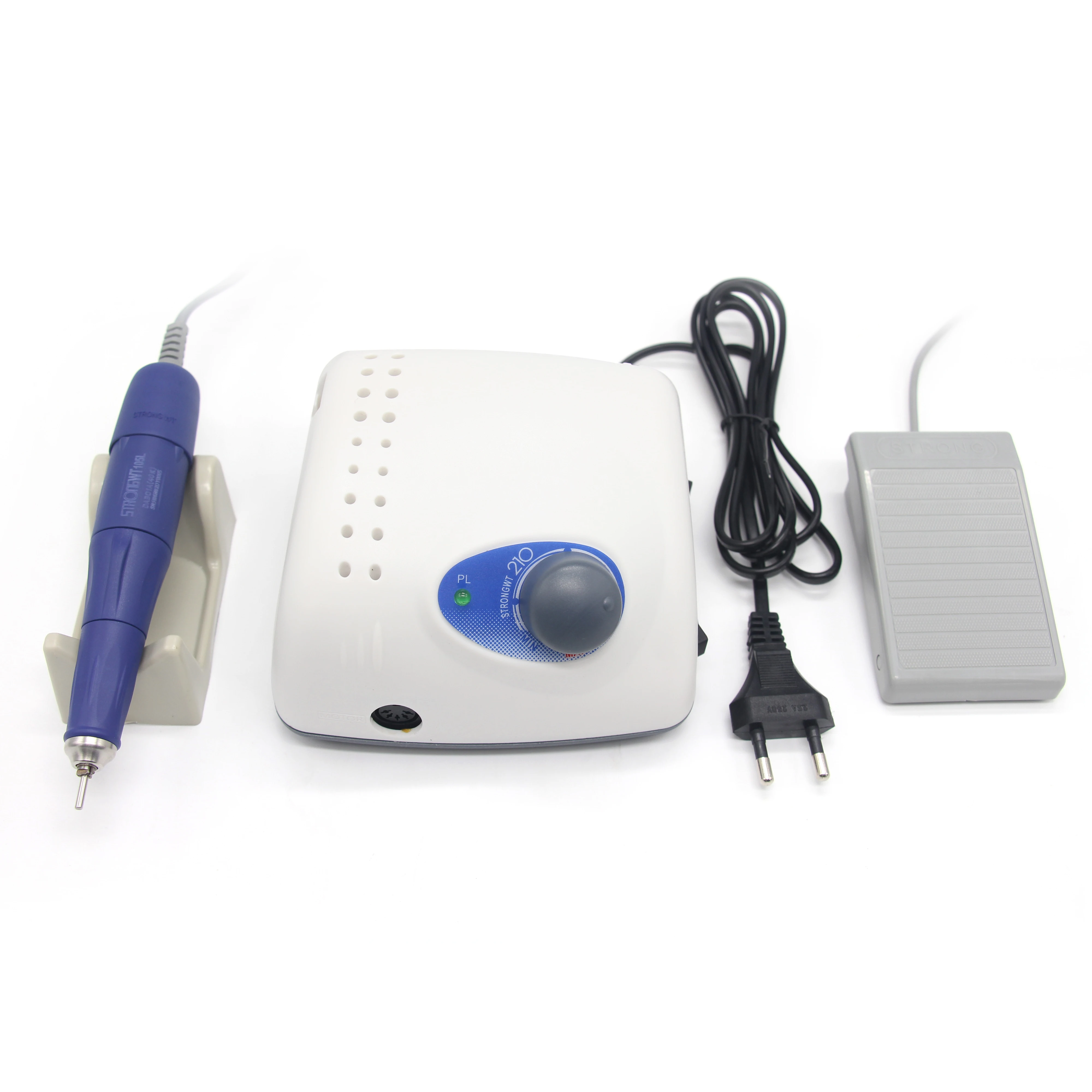 

factory 40000rpm high speed strong 210 micromotor nail polisher 105L nail handpiece low noise, White & blue