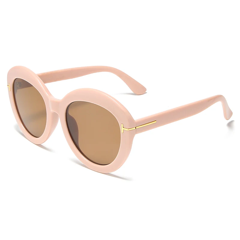 

PANO Vintage Girl Pink Plastic Gradient Unisex Round Sunglasses 2021 Women Gradual Fashion UV400 Shades, 5 colors