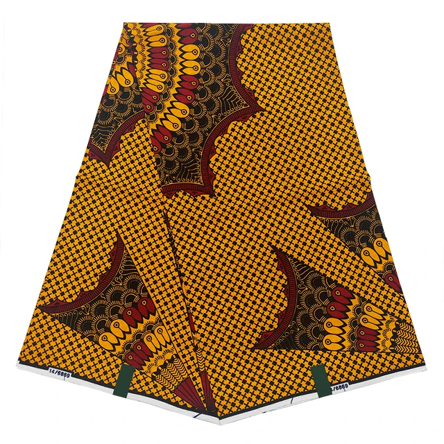 

Wholesale African Wax Fabric 100% Cotton Print Fabrics Ankara Batik Nigerian Wax Style 6 Yards/lot For Women Sewing Dress