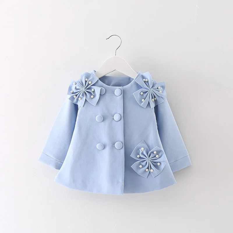 

Autumn Kids Jacket Bow Baby Coat for Girl Cute Toddler Child Clothes Spring Children Windbreaker Fall Outerwear Clothing