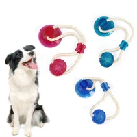 

Amazon TPR Pet Interactive Chew Ball Tooth Cleaning Dog Toy With Suction Cup