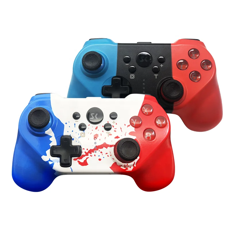 

Newest ISHAKO Switch Pro Controller 6-axis Double Shock Game Controller Turbo Function Unique Design, Balck/ white