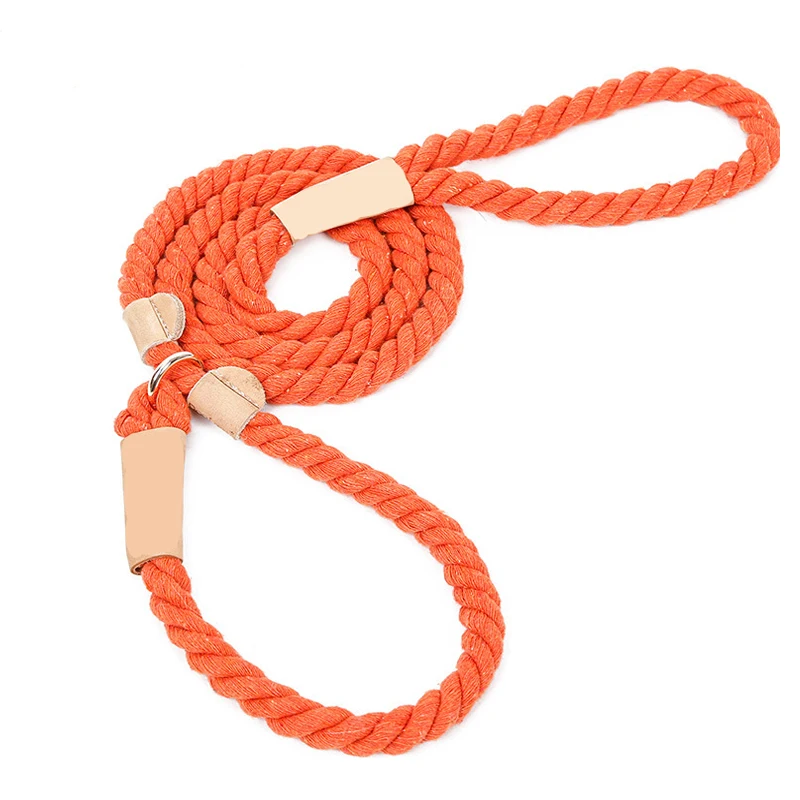 

Strong Heavy Training Lead cotton dog leash braided rope leash for pet, 6 colors in stock