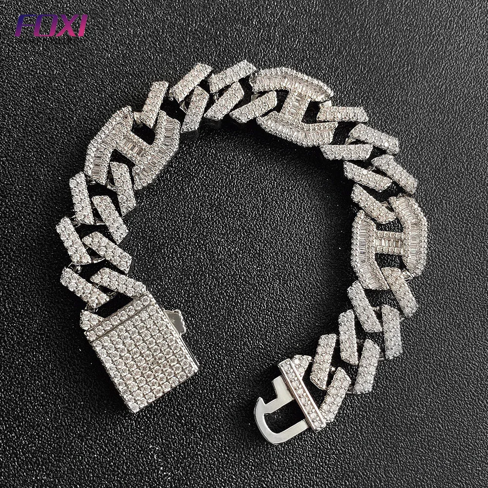 

Hip Hop Jewelry Silver Cuban Link bracelet accessories jewelry set