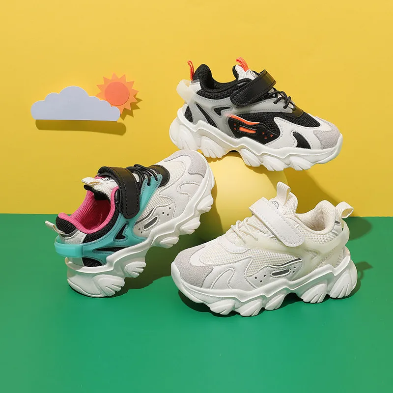 

32071 HUANQIU high quality designer basketball soft sole shoes kids sneakers, Picture color