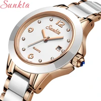 

SUNKTA 6603 New Gold Watch Women Quartz Watches Ladies Top Brand Luxury Female Wrist Watch Girl Clock Wife gift Zegarek Damski