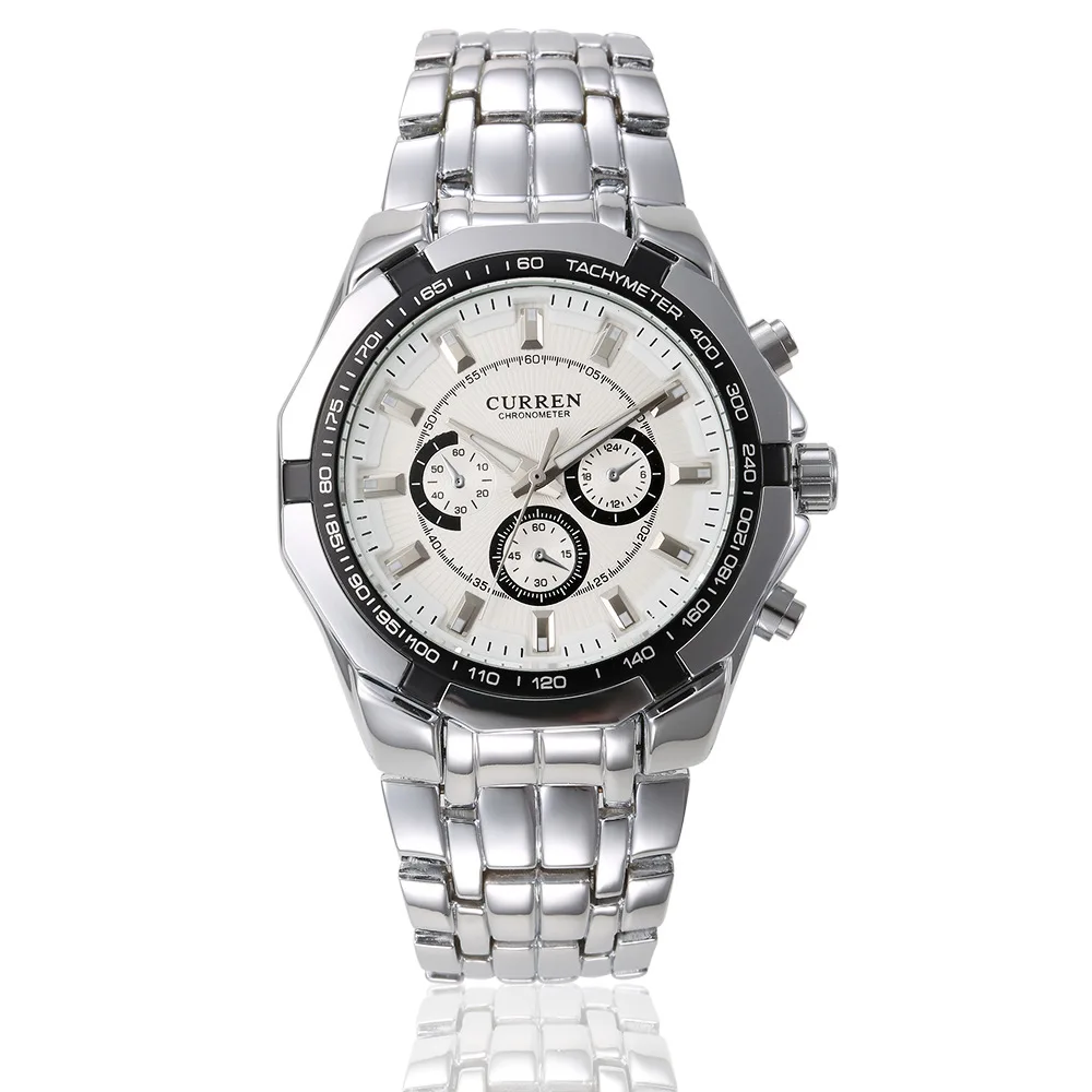 

New CURREN 8084 Watches Men Top Luxury Brand Hot Design Military Sports Wrist watches Men Digital Quartz Men Full Steel Watch, 4colors