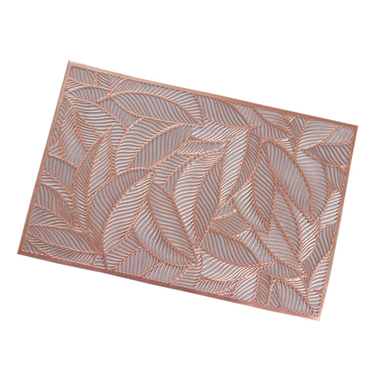 

New Hotel Restaurant Leaf Insulation Placemat Simple Hollow Western Table Mat, Different color