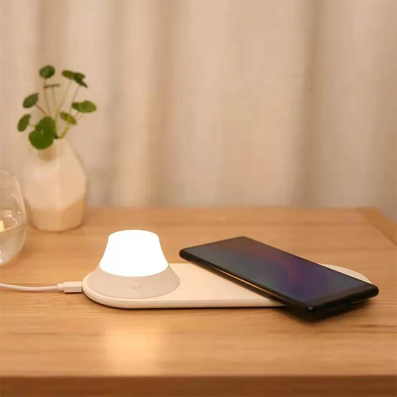 

wireless charging lamp New Trends In 2020 Amazon Best Seller 2 In 1 Universal Wireless Charger Wireless Fast Charging, White