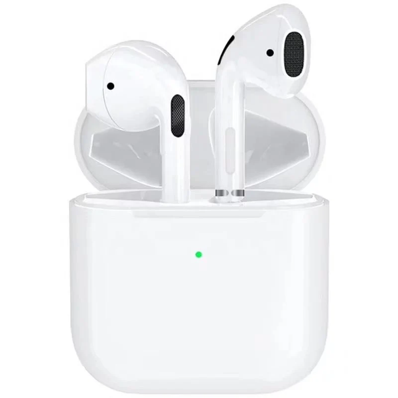 

Wireless BT Earphone Noise-Canceling TWS Headphones HiFi Music Earbuds Sports Gaming Pro 4 Headset For Android IOS, White