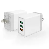 

Free shipping universal Charge 3.0 Wall charger with 3 USB Ports High quality
