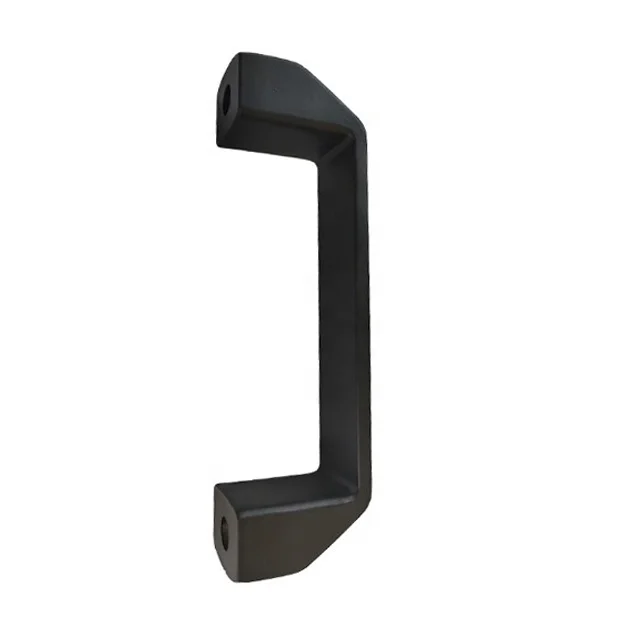 Best Price 90mm Aluminum Profile Door Cabinet Handle Black Nylon Rectangular Furniture Handles