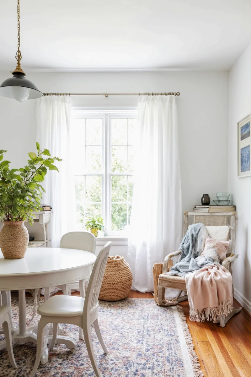 Living room with hidden storage solutions