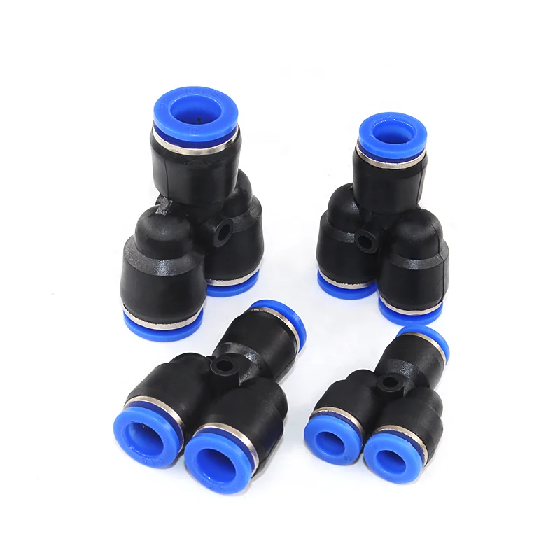 

Pneumatic connection PY series tee equal diameter Y-type pneumatic plastic brass quick connecting pipe fittings