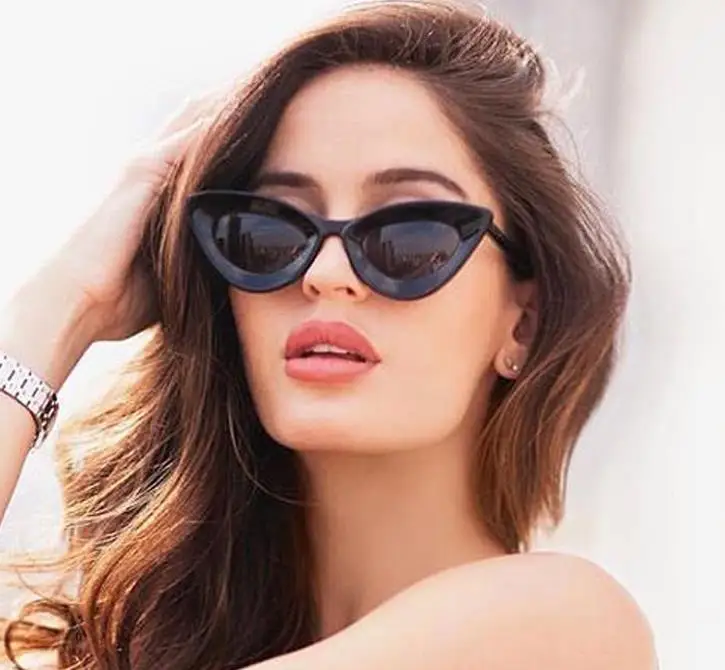 

small frame cat-eye sunglasses for women Europe and the United States fashion street shot concave shape sunglasses, Custom colors