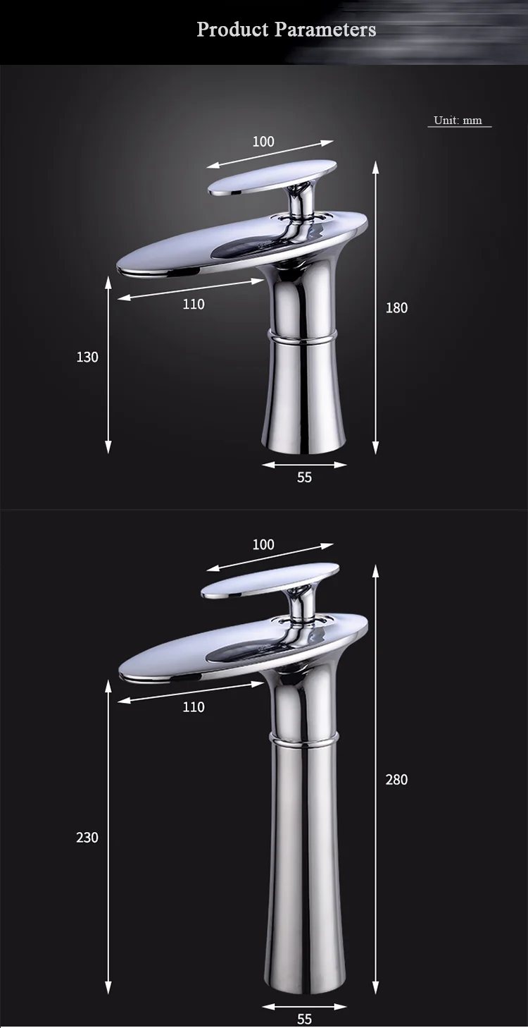 New Design Waterfall White Single Handle Basin Faucet