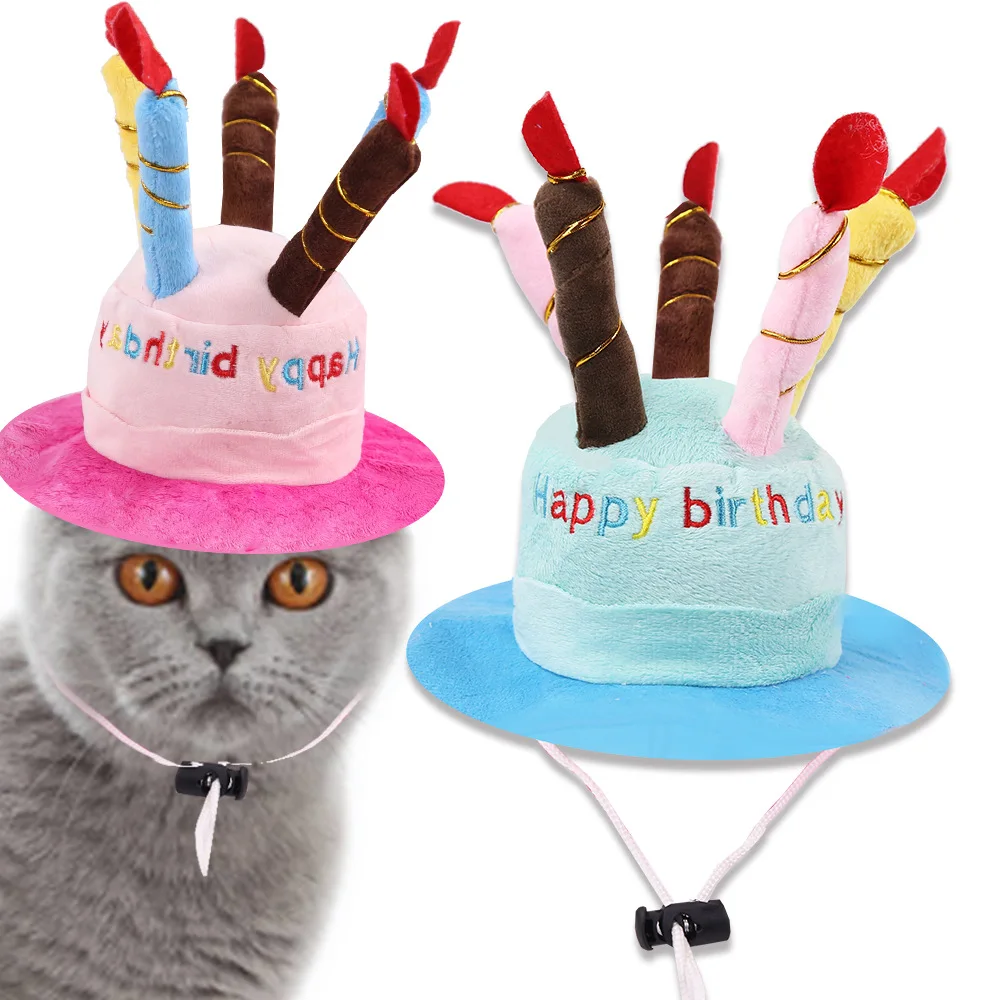 

Wholesale Amazon hot sale cute pet dog transforming hat birthday cake hat cat hat