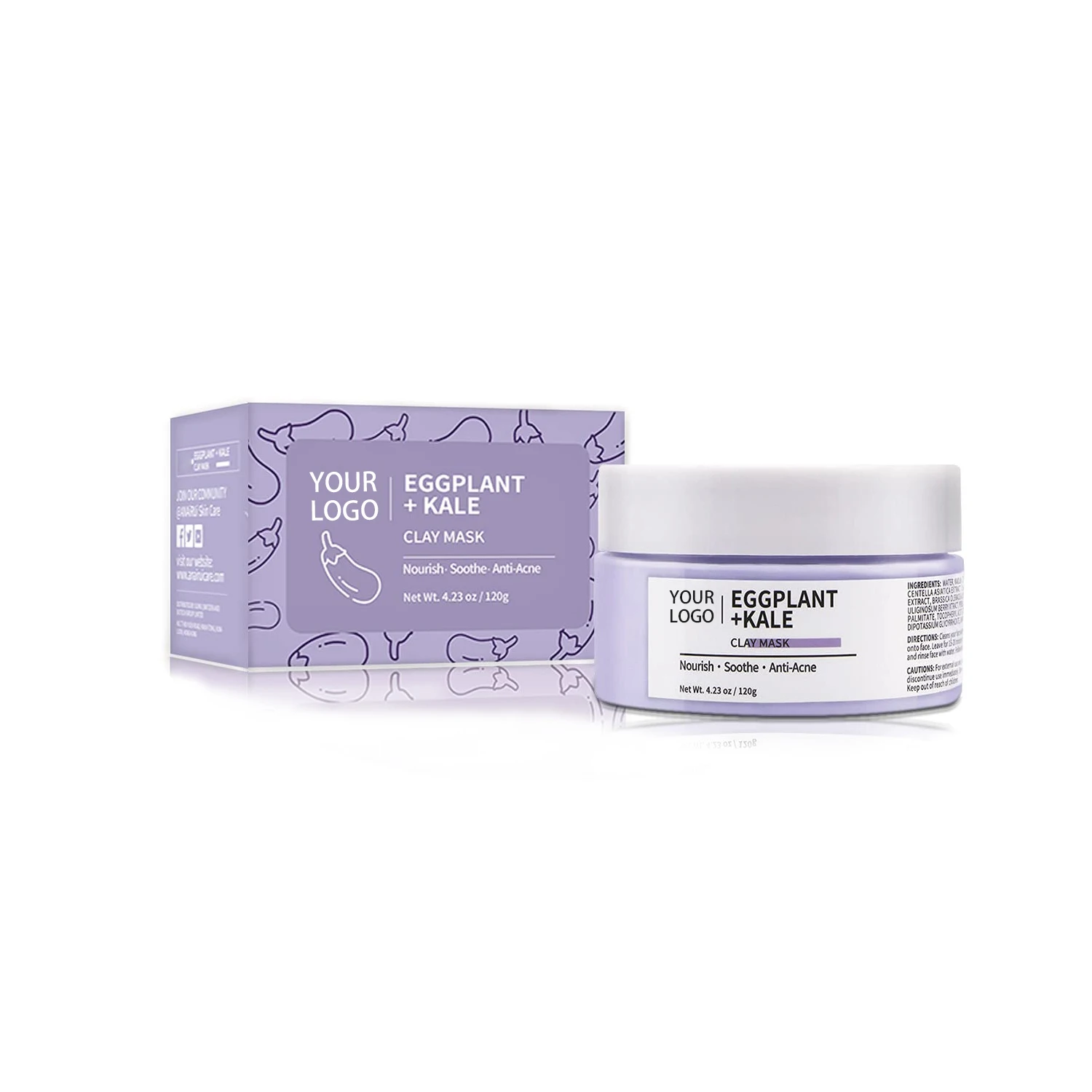 

Oem Manufacture Cosmetic Facial Mask Moisture Custom Organic Detoxifying Clay Mask