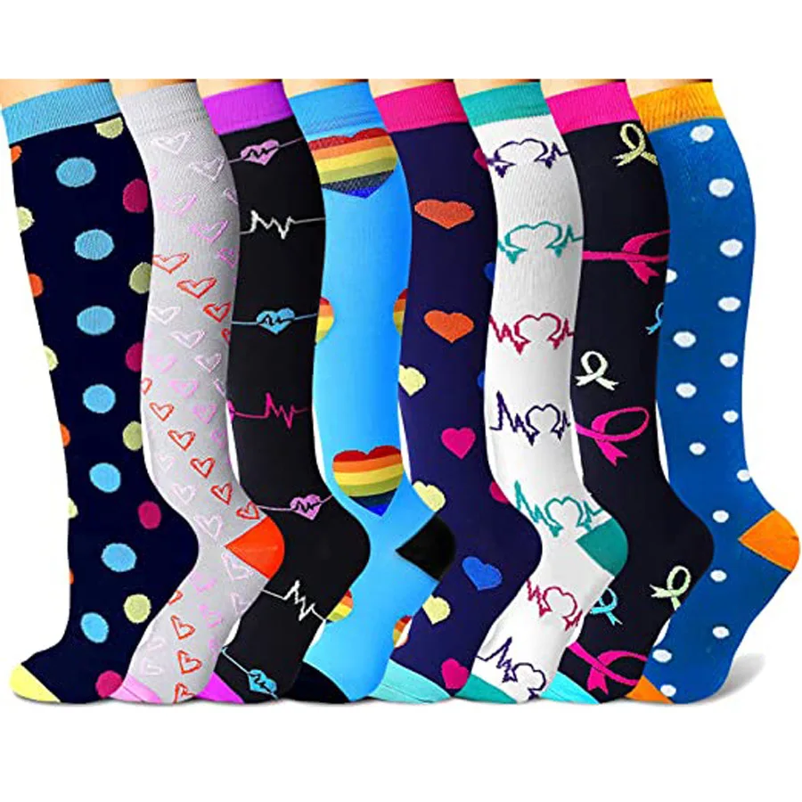 

2021 New Hot Sell Pressure Socks Men Women Running Compression Stocking Compression Sock Sport Custom Unisex Socks, Custom color